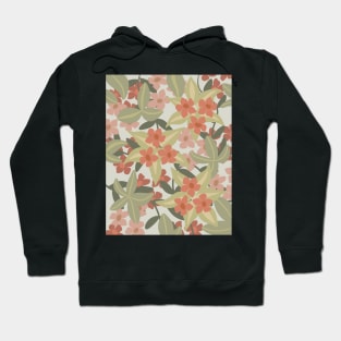 red & pink flower pattern Hoodie